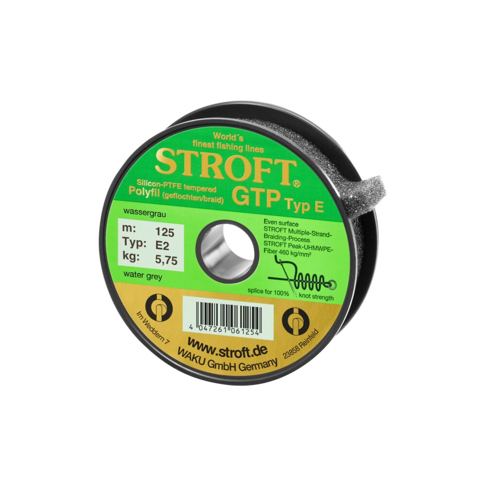 Stroft GTP Typ E Angelschnur Steingrau 125m