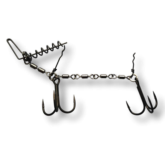 Pikecraft XXXL Swivel Stinger Kit 5/0 | 1 StingerRig 5/0 BKK + 1 Big Screw