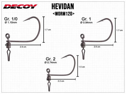 Decoy Hevidan Worm120 Dropshot Haken